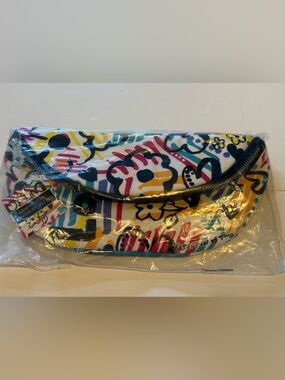 Brighton Floral Graffiti Love Belt Bag Fanny Pack NWT Crossbody Purse $78